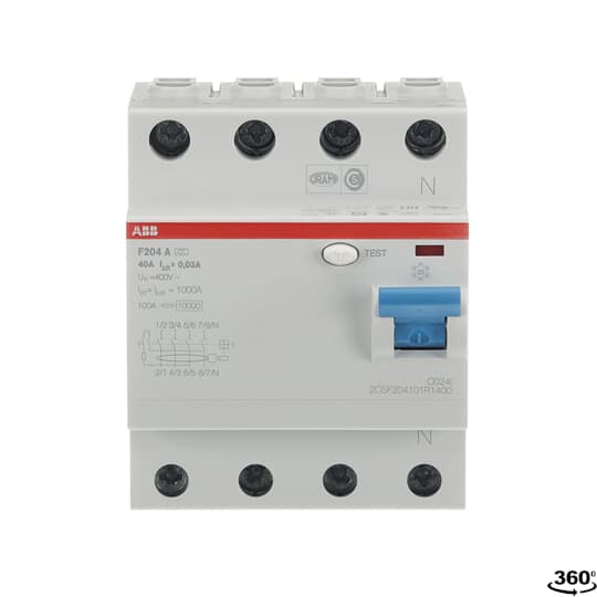 ABB FI-Schutzschalter F204 A-40/0,03A 4polig 2CSF204101R1400 | ABB