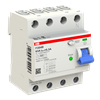 ABB F204 B-63/0,3 Allstromsensitiver FI-Schutzschalter, Typ B, 4-polig, 63 A, 300 mA – Allstrom sensibel, stoßfest, zuverlässiger Personenschutz | ABB