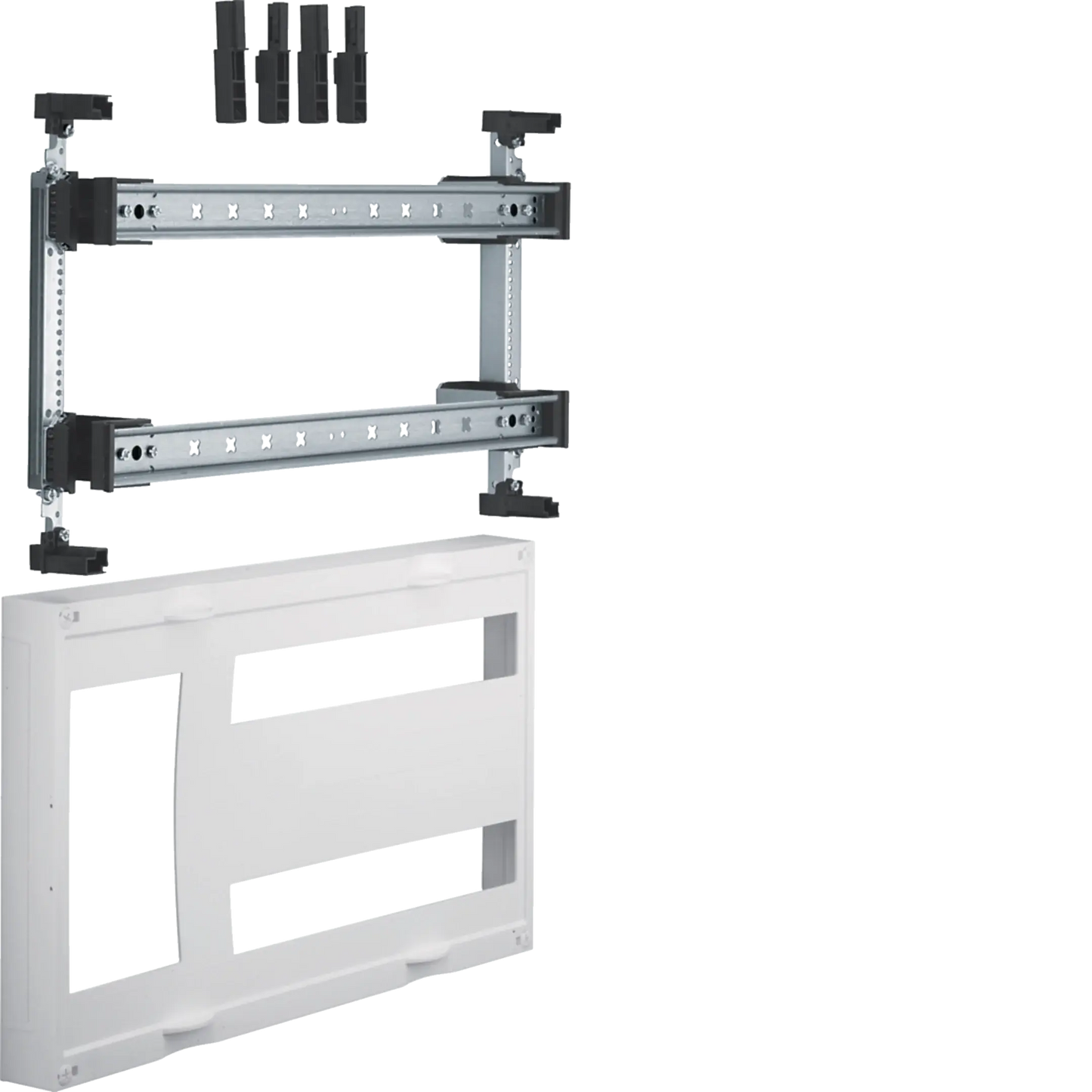 Baustein, universN, 300x500mm, für 1 Trenner NH00 und 2x17 PLE auf Hutschienen | Hager