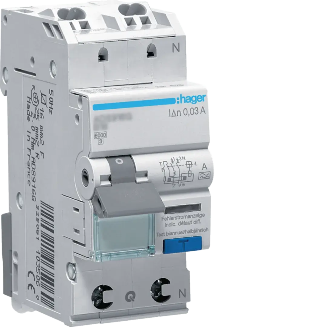 FI/LS-Schalter 16a Hager ADS916D IP20 Leitungsschutzschalter | Hager
