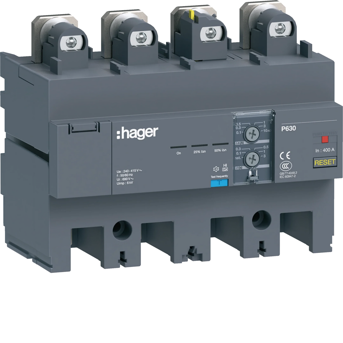 FI-Block P630 4P 400A Idn adj | Hager