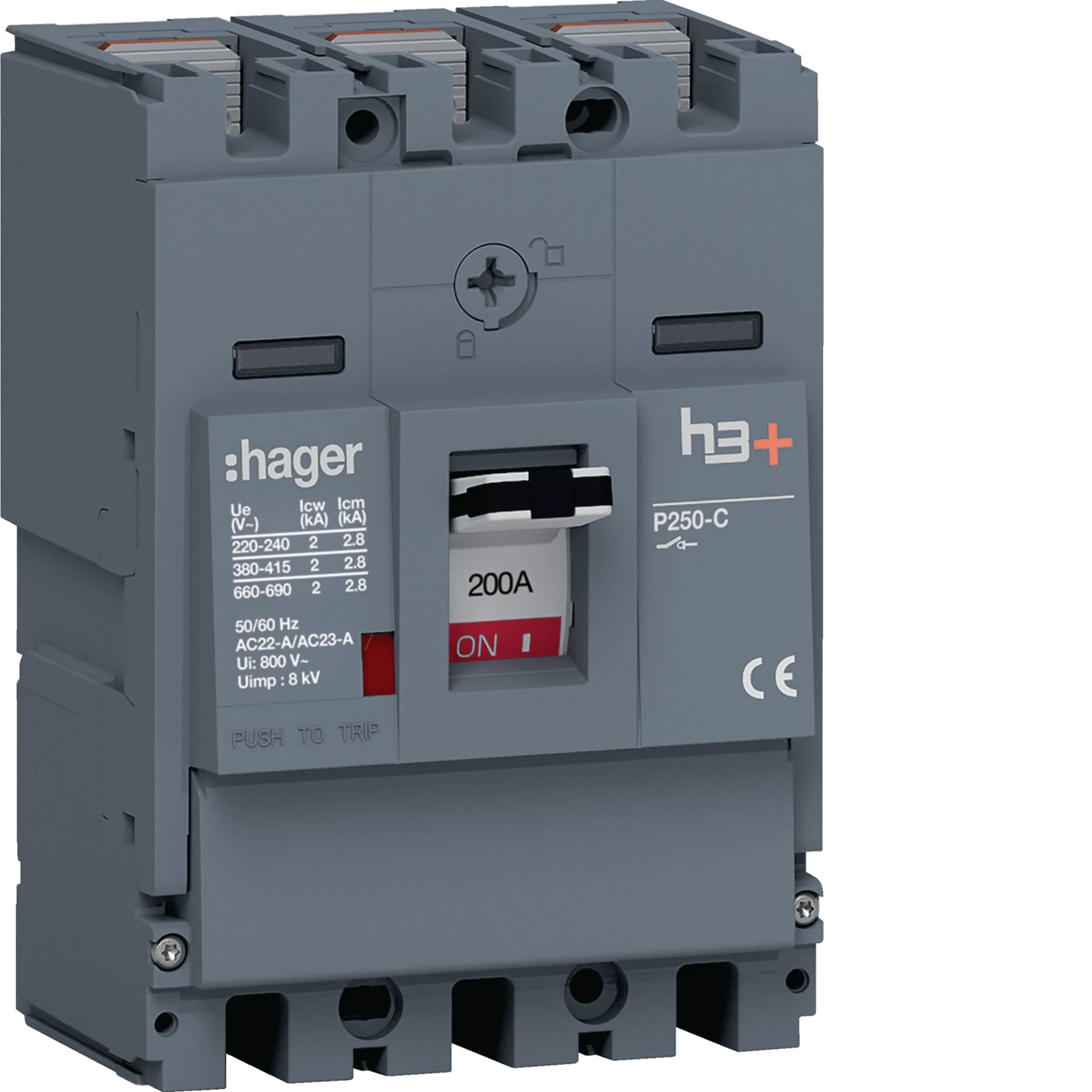 Lasttrennschalter h3+ P250 3 polig 200A FTC | Hager