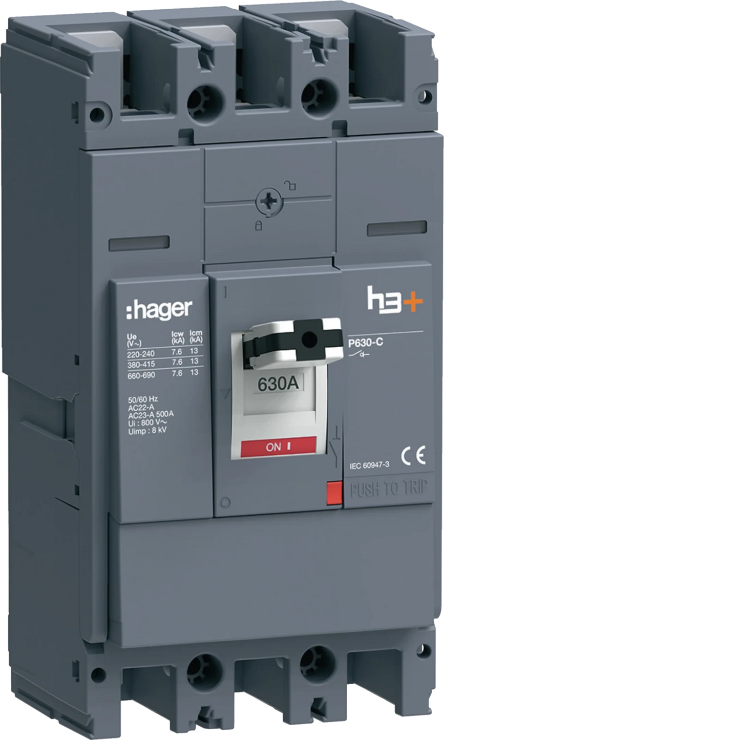 Lasttrennschalter h3+ P630 3 polig 630A FTC | Hager