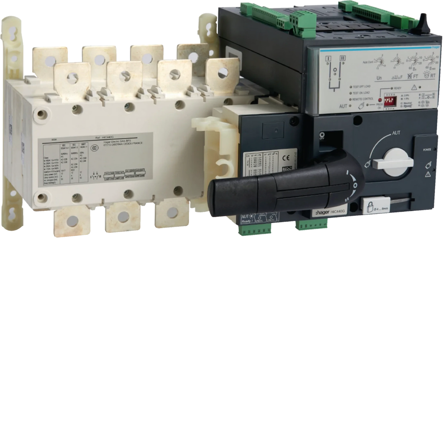 Automatische Umschalter für Netz-Generator 4x400A | Hager