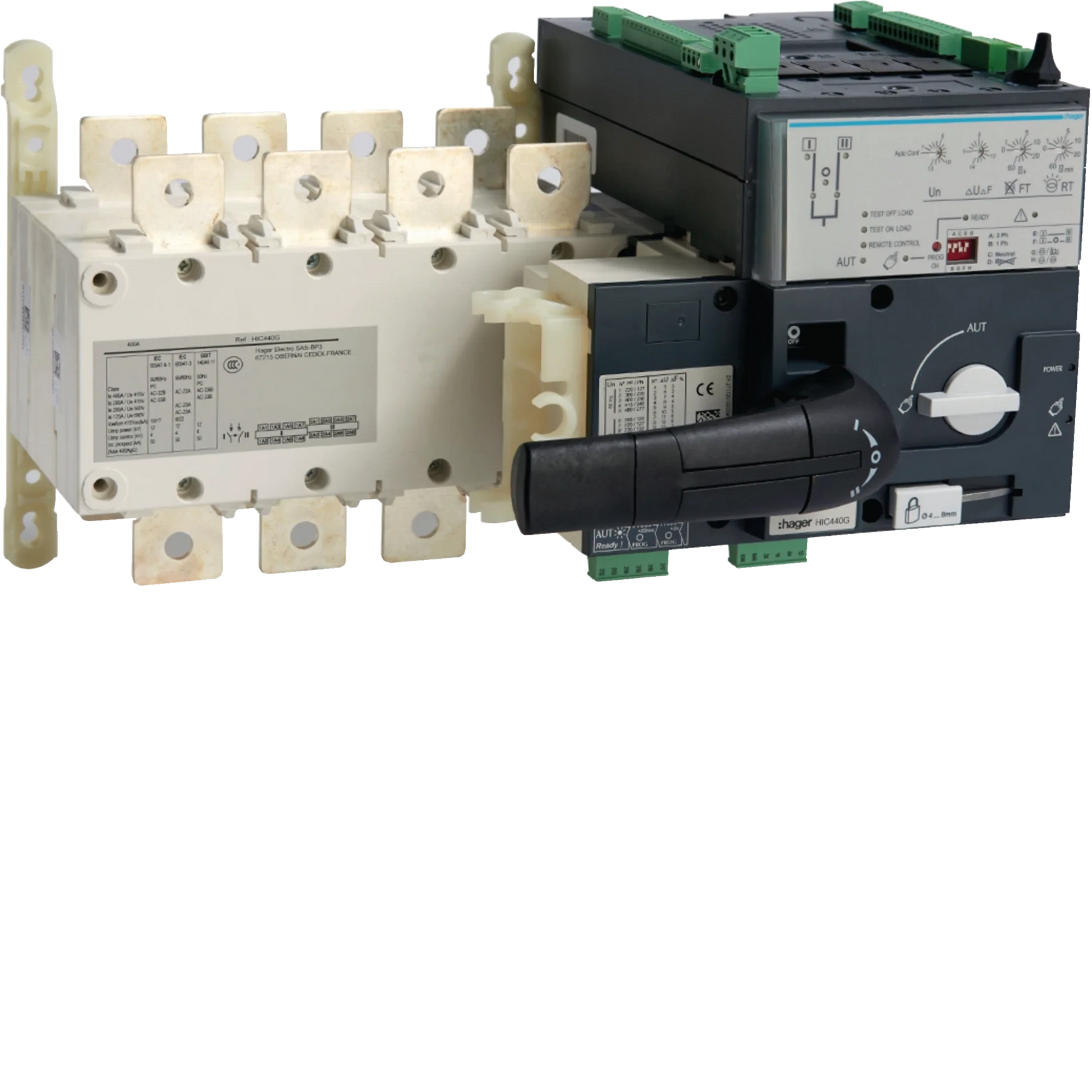 Automatische Umschalter für Netz-Generator 4x400A | Hager