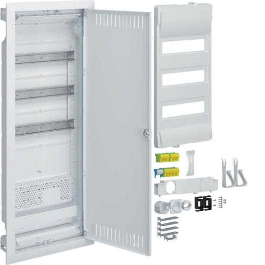 Hybrid, volta, Unterputz, 36PLE, 1 Montageplatten, Steckdose und Stahlblechtür | Hager