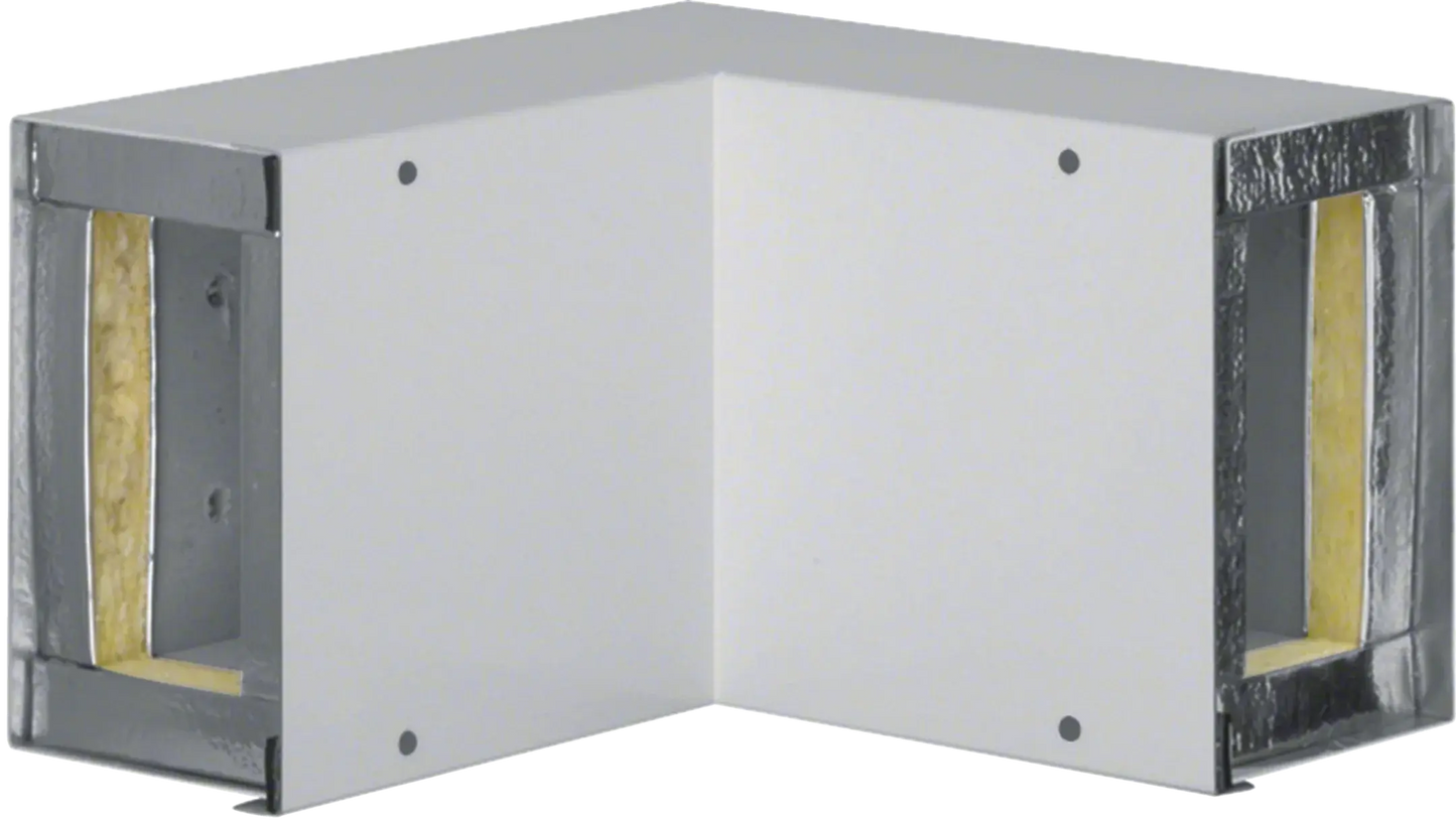 Inneneck zu Brandschutzkanal FWK 3E Funktionserhalt E30 100x160mm verzinkt | Hager