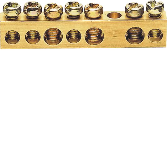 Messingschienenklemme, 49mm, 4x10mm² - 3x16mm², ohne Montagesockel | Hager