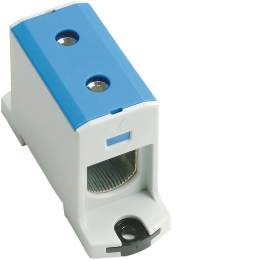 Anschlussklemme für Aluminium und Kupferleitungen, 25mm²-150mm², blau | Hager