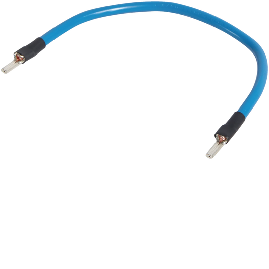 Kabelbrücke NYAF 10 mm², Länge: 250mm, Stift / Stift , Farbe: Blau | Hager