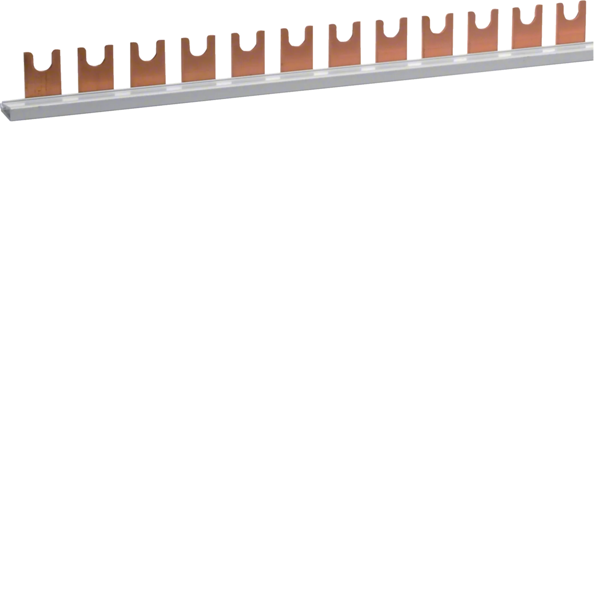 Phasenschiene 1 polig mit Gabelanschluss 16mm² 80A 56 Module | Hager