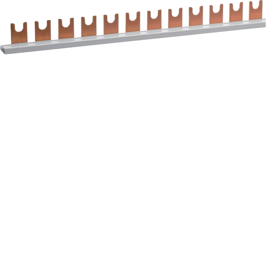 Phasenschiene 1 polig mit Gabelanschluss 16mm² 80A 56 Module | Hager