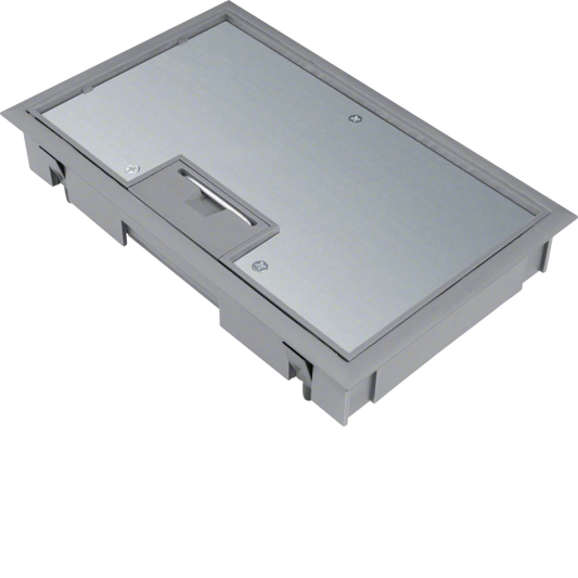Klappdeckel E04 147x247mm für 5mm Bodenbelag aus Polyamid eisengrau | Hager