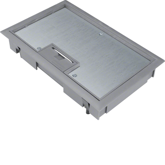 Klappdeckel E04 147x247mm für 8mm Bodenbelag aus Polyamid eisengrau | Hager