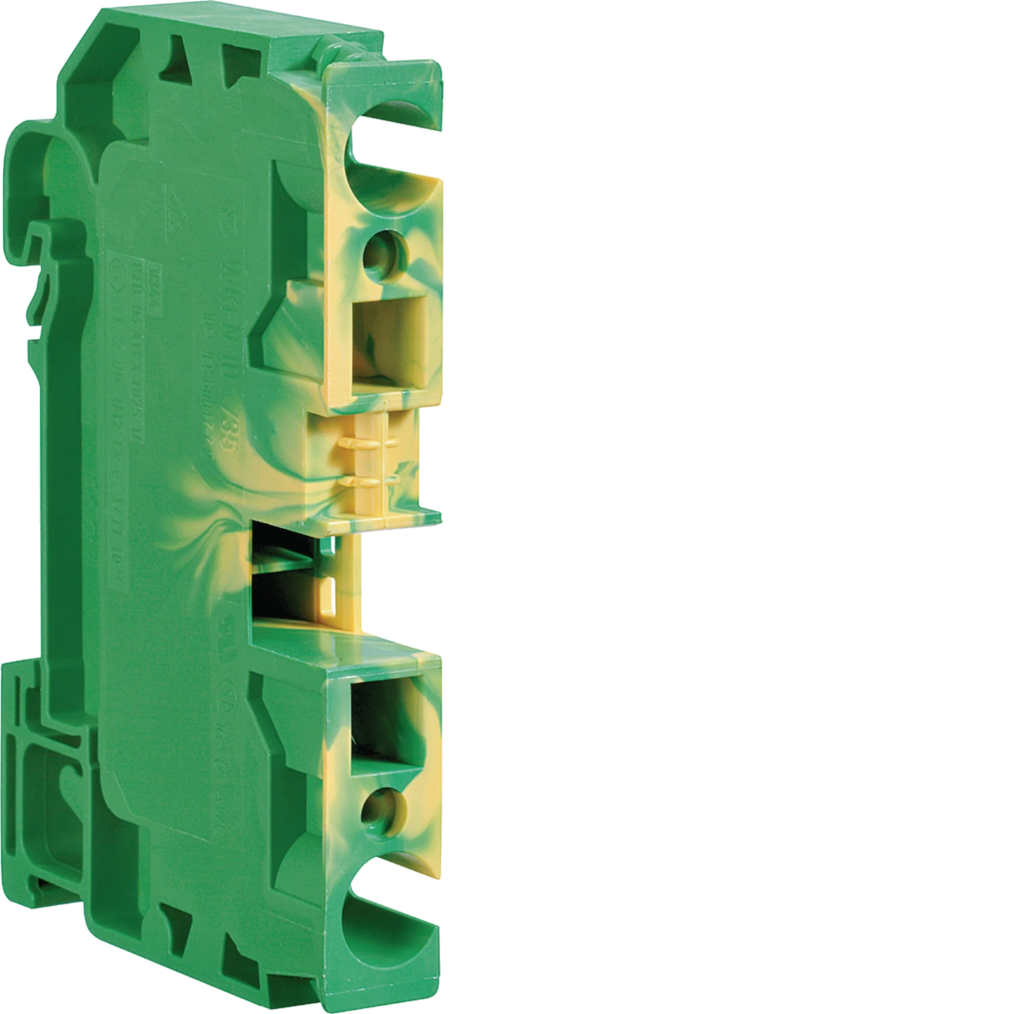 Schutzleiterklemme 10mm², 2 Anschlüsse, Stecktechnik