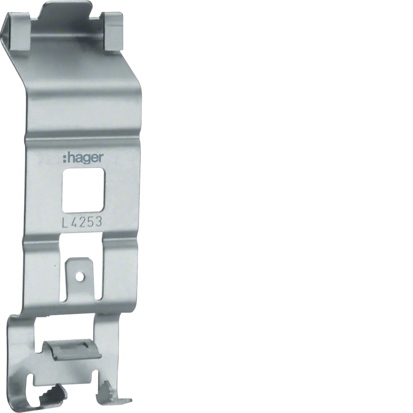 Klammer zu Brüstungskanal BR/A/S Oberteil 80mm aus Stahlblech chromatiert | Hager