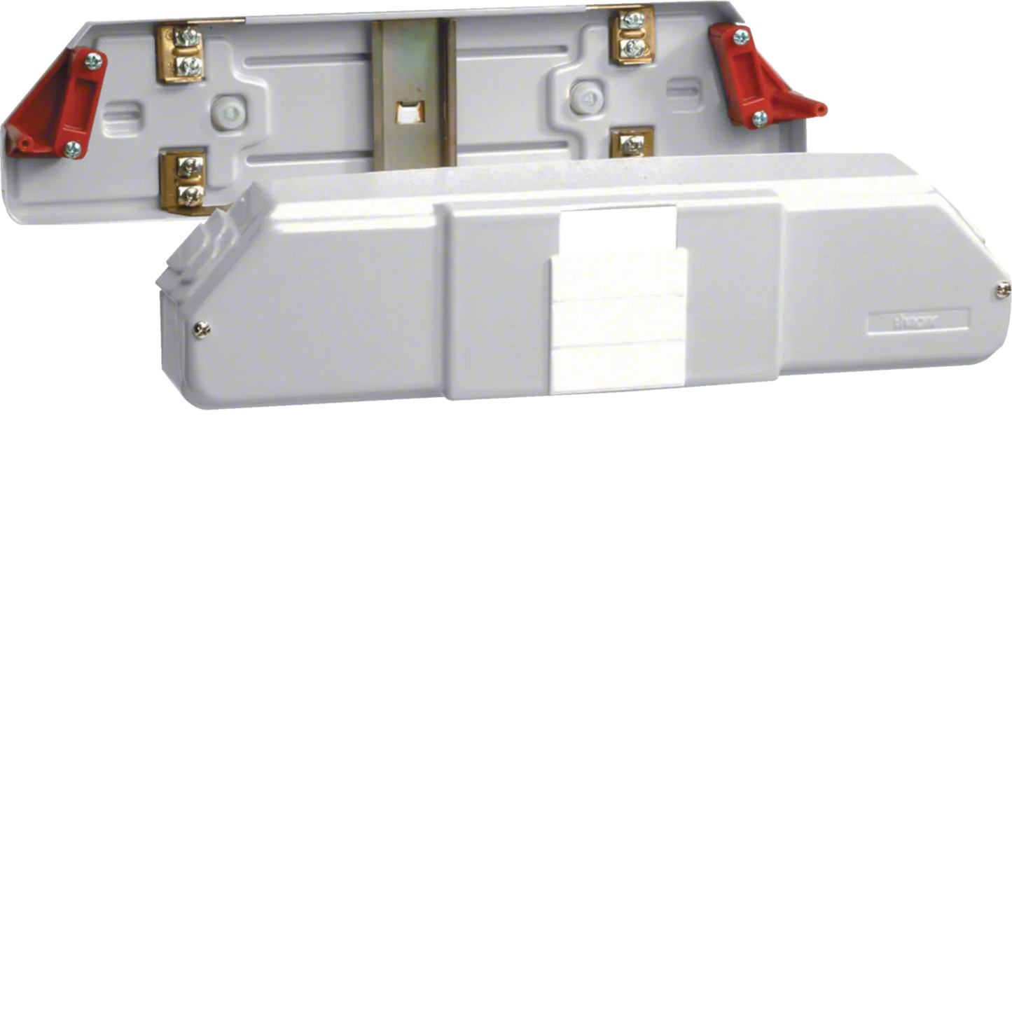 Automateneinbaueinheit 4PLE C-Profil ab 100mm Oberteilbreite lichtgrau | Hager