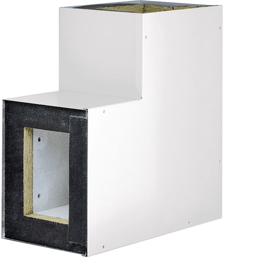 Flachwinkel Brandschutzkanal FWK 90 Funktionserhalt E90/E30 100x160mm vweiß | Hager