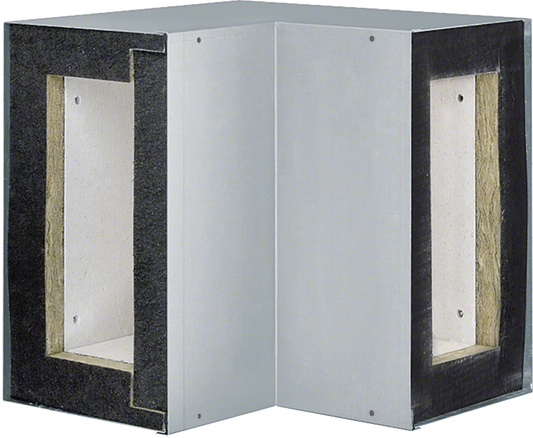 Inneneck zu Brandschutzkanal FWK 90 Funktionserhalt E90/E30 100x260mm verzinkt | Hager