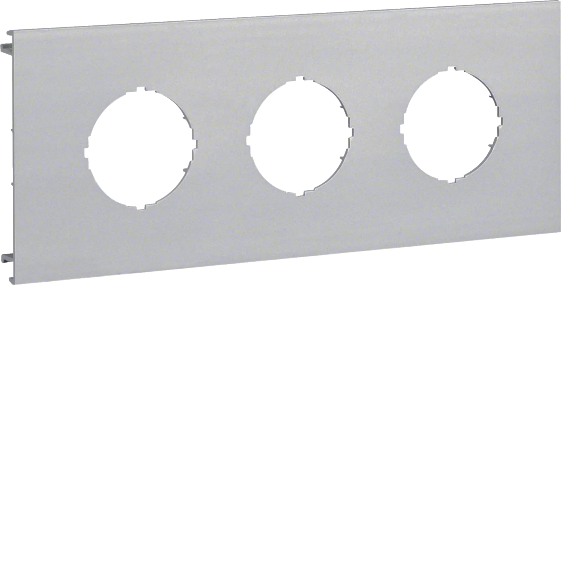 Blende 3-fach d=45mm für UP-Einsatz ohne Rahmen PVC BR Oberteil 100mm lichtgrau | Hager