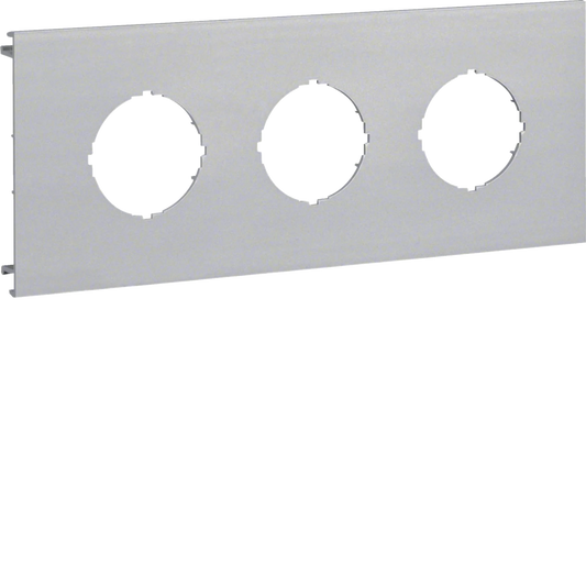 Blende 3-fach d=45mm für UP-Einsatz ohne Rahmen PVC BR Oberteil 100mm lichtgrau | Hager