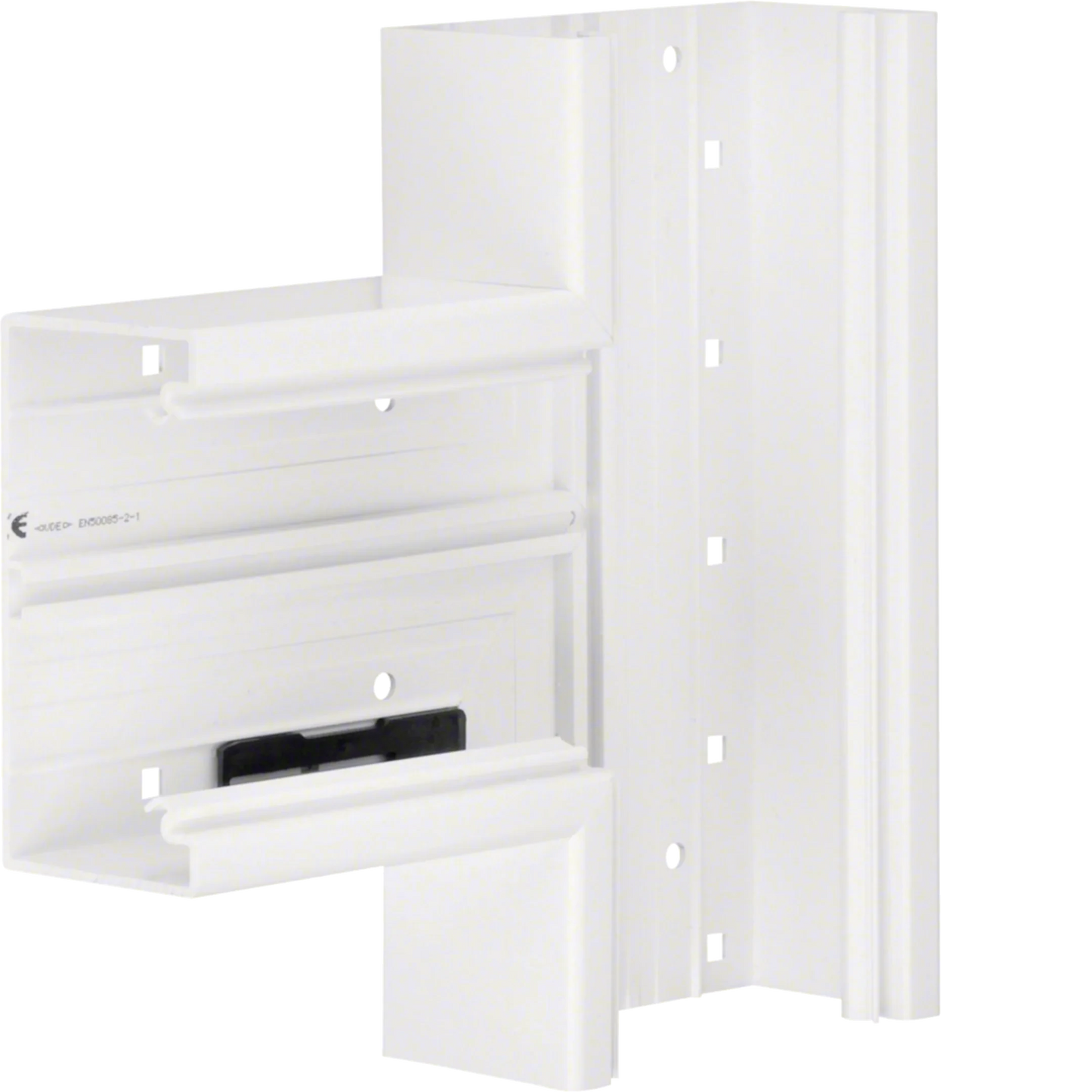 T-Stück aus Grundprofil zu Brüstungskanal BR 70x130mm aus PVC in reinweiß | Hager