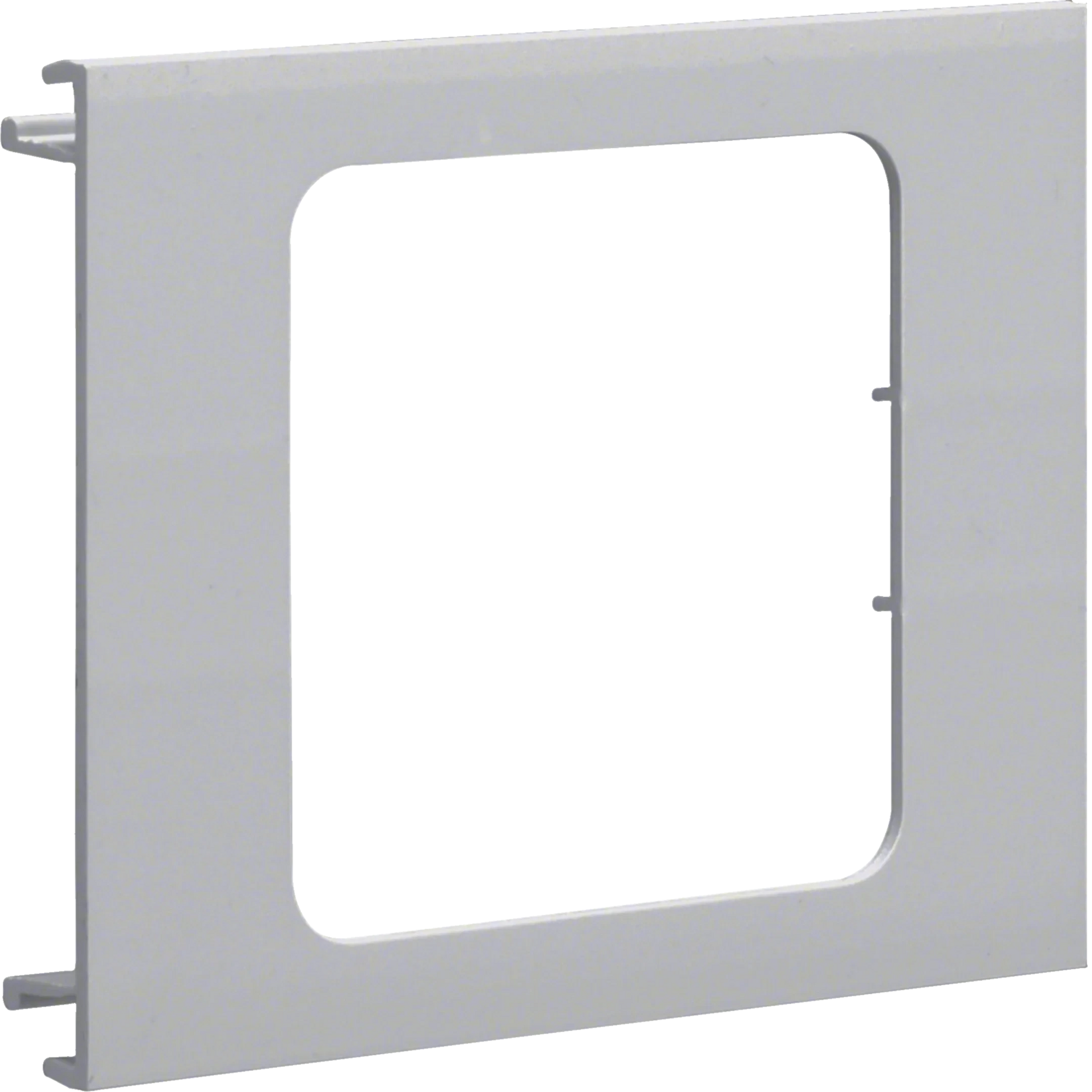 Blende 1-fach R7 für UP-Einsatz mit Rahmen PVC zu BR Oberteil 100mm lichtgrau | Hager