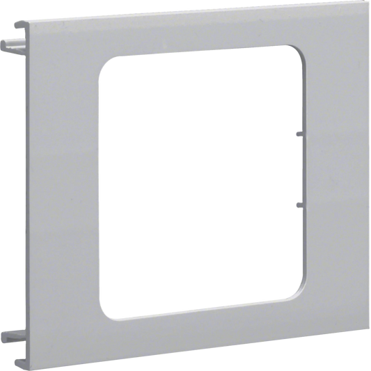 Blende 1-fach R7 für UP-Einsatz mit Rahmen PVC zu BR Oberteil 100mm lichtgrau | Hager