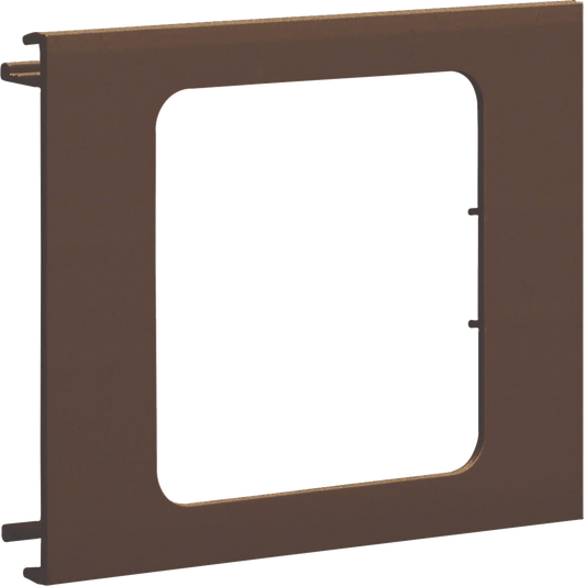 Blende 1-fach R7 für UP-Einsatz mit Rahmen PVC zu BR Oberteil 100mm braun | Hager