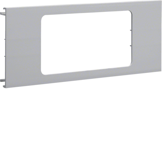 Blende 2-fach R7 für UP-Einsatz mit Rahmen PVC zu BR Oberteil 100mm lichtgrau | Hager