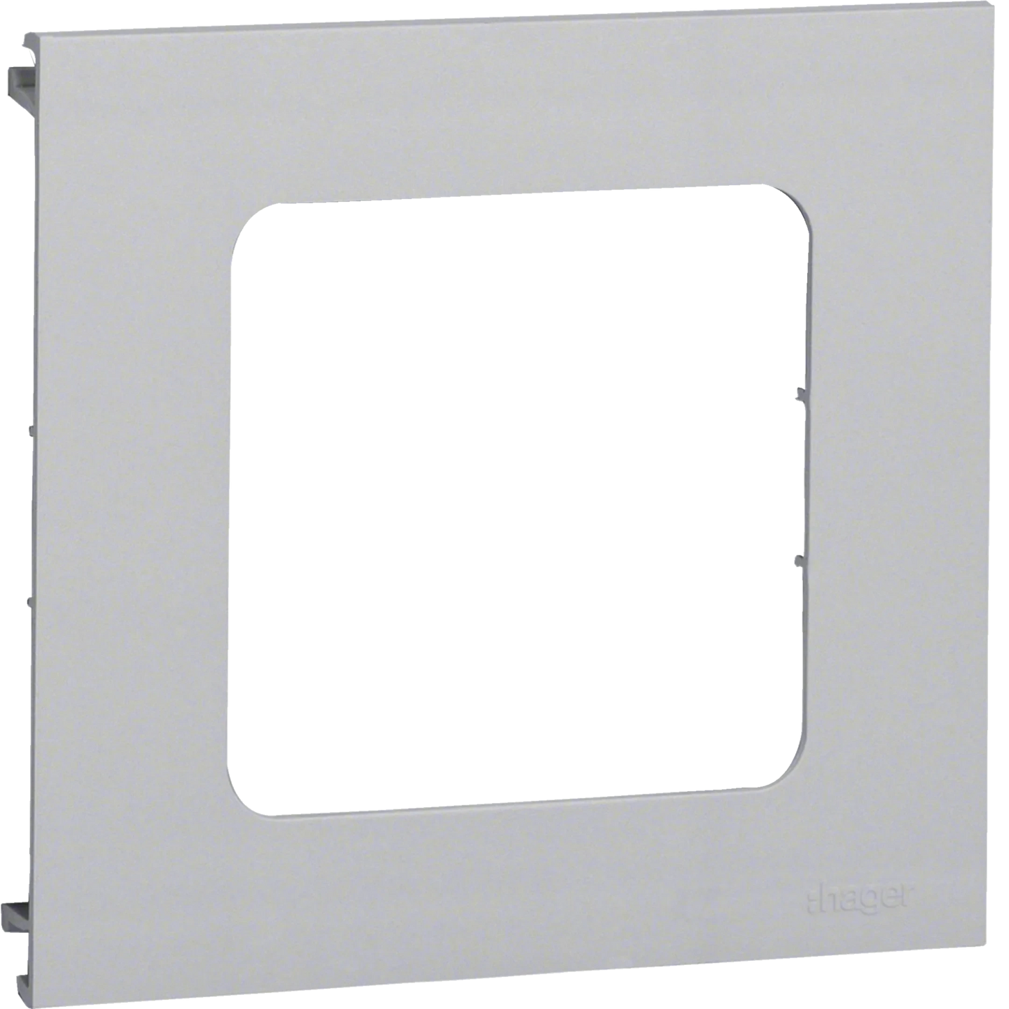 Blende 1-fach R7 für UP-Einsatz mit Rahmen PVC zu BR Oberteil 120mm lichtgrau | Hager