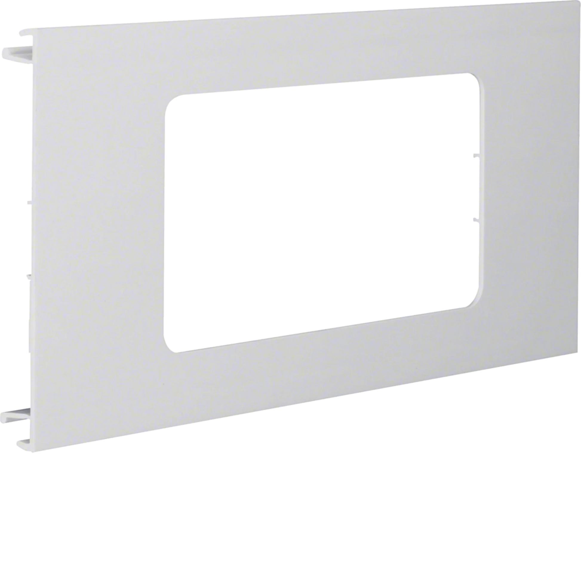 Blende 2-fach R7 für UP-Einsatz mit Rahmen PVC zu BR Oberteil 120mm lichtgrau | Hager