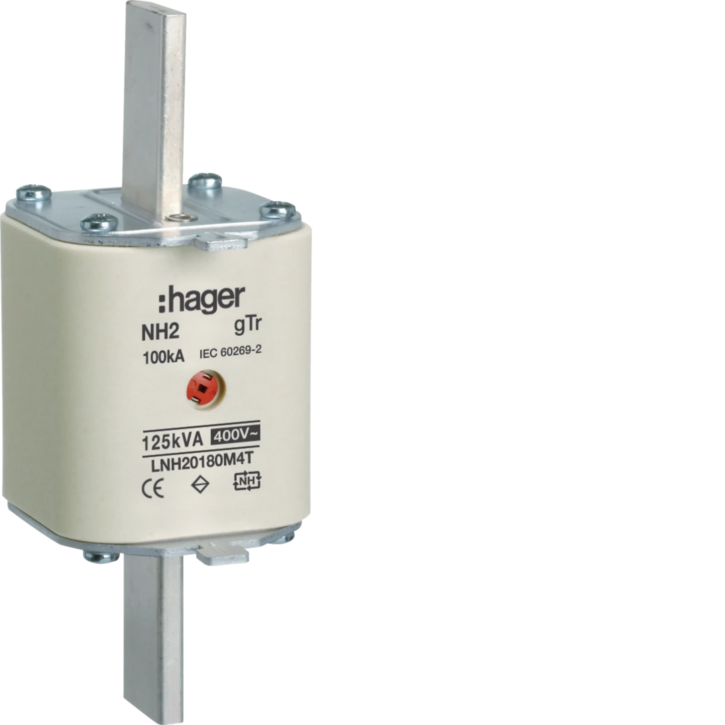 NH-Sicherungseinsatz NH2 gTr 400V 180A Mittenmelder Grifflasche spannungsführend | Hager