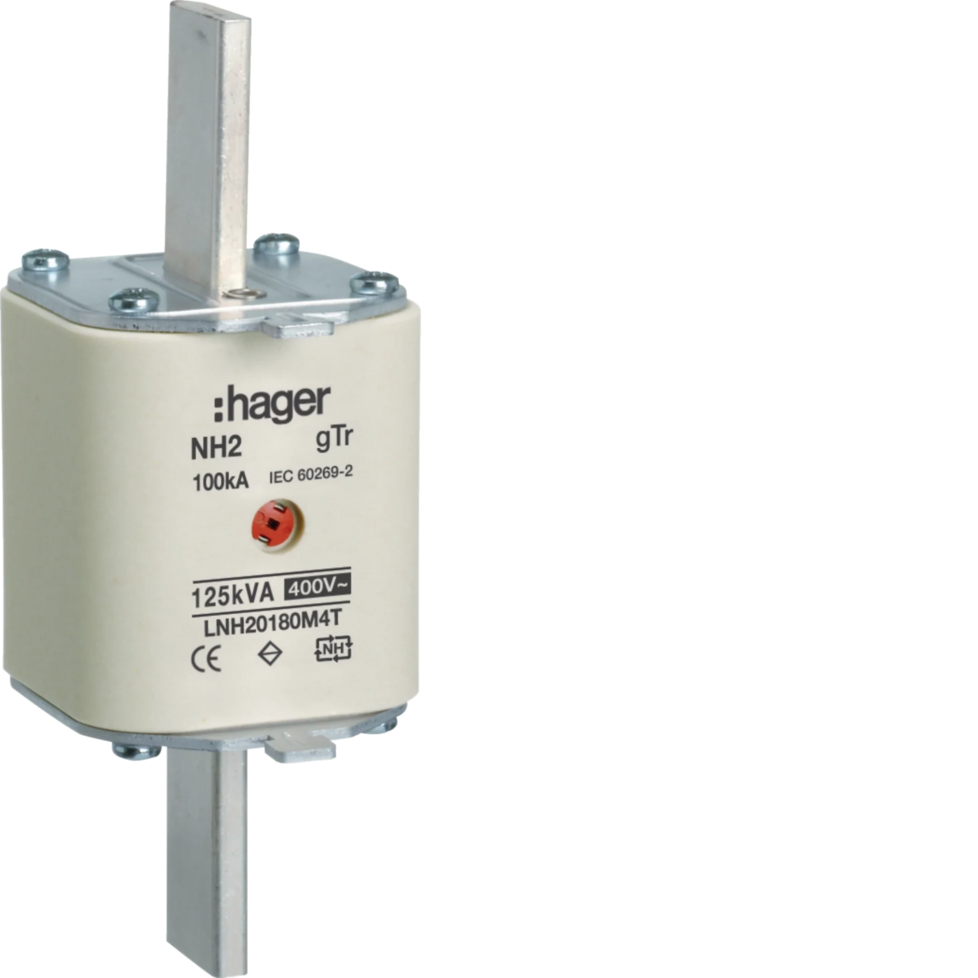 NH-Sicherungseinsatz NH2 gTr 400V 180A Mittenmelder Grifflasche spannungsführend | Hager