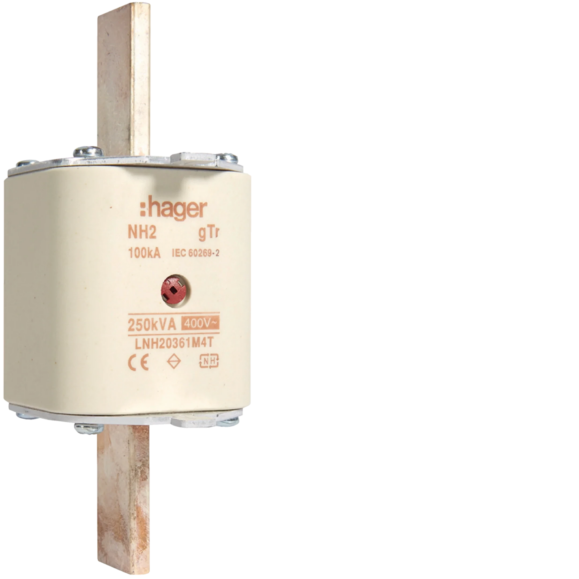 NH-Sicherungseinsatz NH2 gTr 400V 361A Mittenmelder Grifflasche spannungsführend | Hager