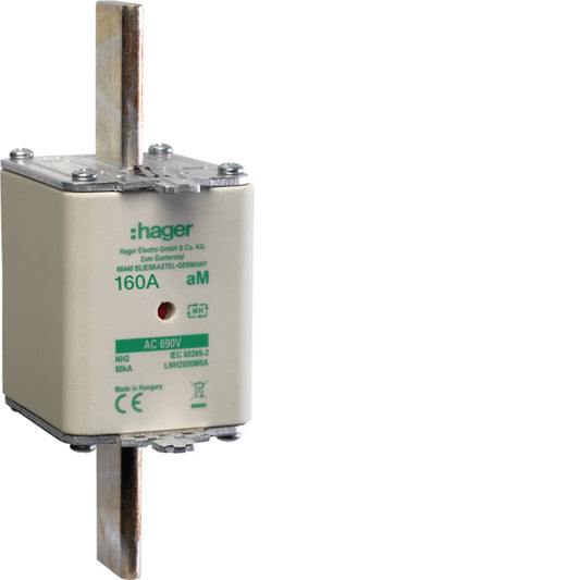 NH-Sicherungseinsatz NH2 690V aM 160A Kombimelder Grifflasche spannunsgführend | Hager