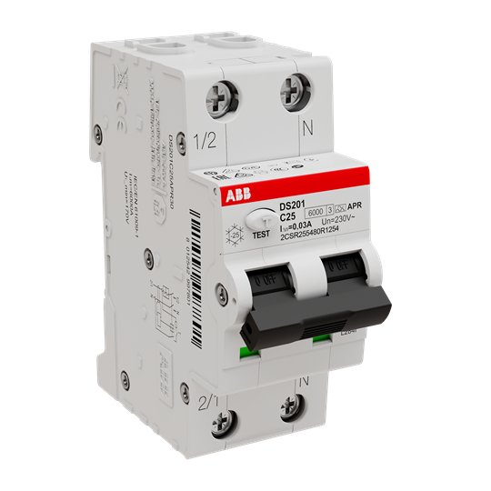 ABB FI/LS-Schalter Abb DS201 C25 APR30 1P+N 2CSR255480R1254 | ABB