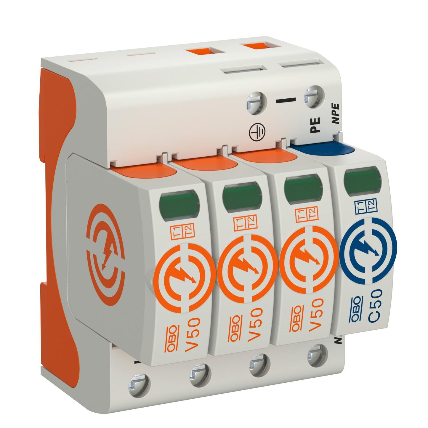 Kombiableiter V50, 3-polig+NPE 280 V 3+N/PE OBO Bettermann 5093526 | OBO Bettermenn