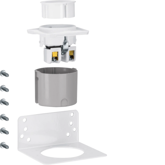 Steckdose Schuko, universal, mit Haltewinkel, für APZ, mit Euroadapter | Hager