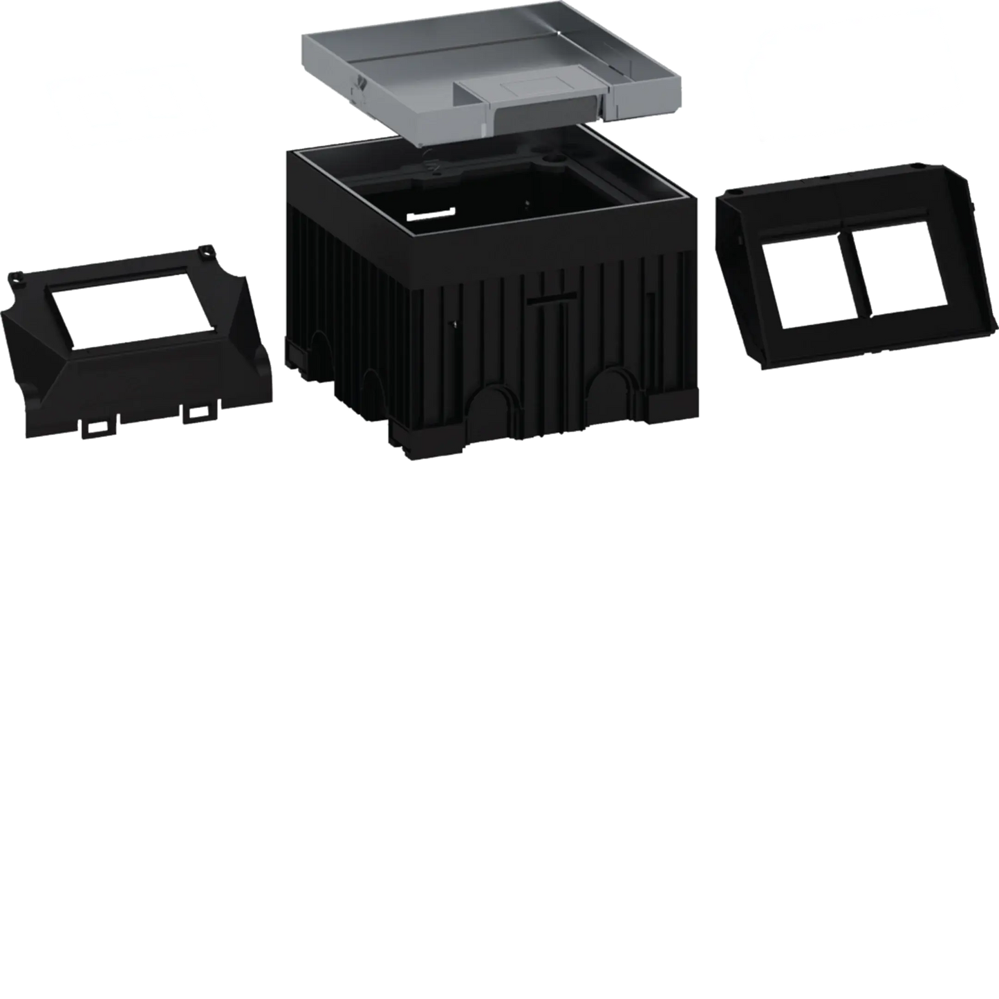 UD-ZuHause mini mit unbestückter Edelstahlkassette Q02 LE mit Belagsgstiefe 15mm | Hager