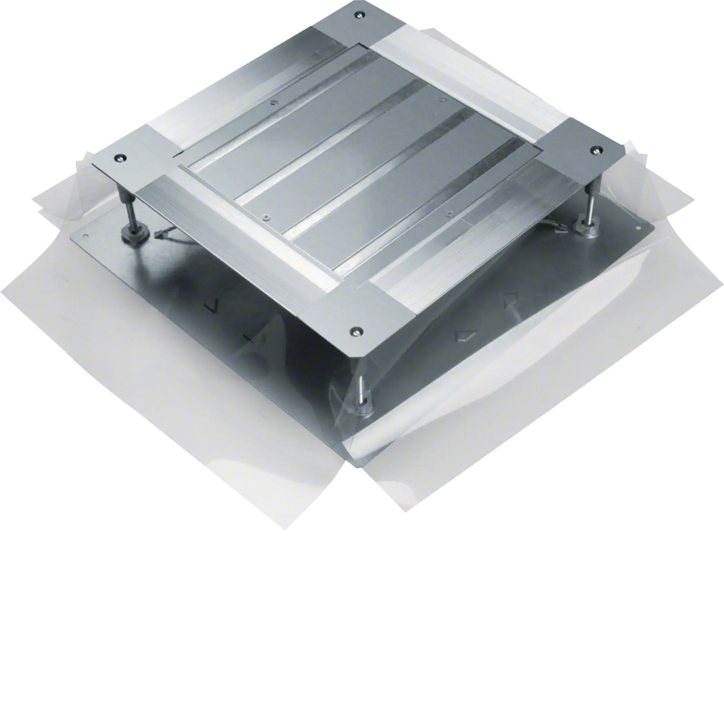 Universal-Bodendose mit Bodenblech Größe 2 428x428x(120-170)mm | Hager