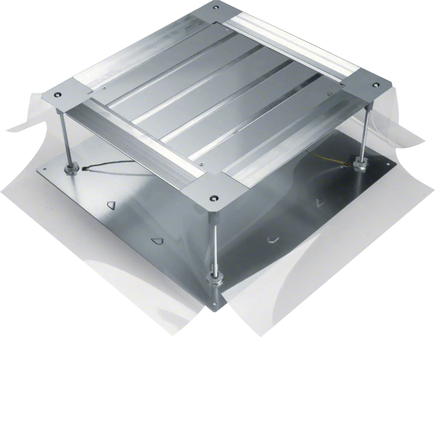 Universal-Bodendose mit Bodenblech Größe 2 428x428x(165-215)mm | Hager