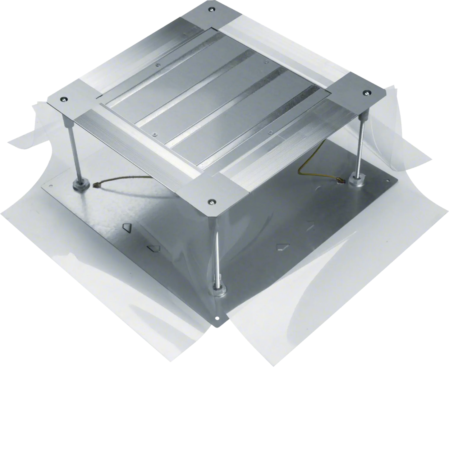 Universal-Bodendose mit Bodenblech Größe 2 428x428x(215-265)mm | Hager