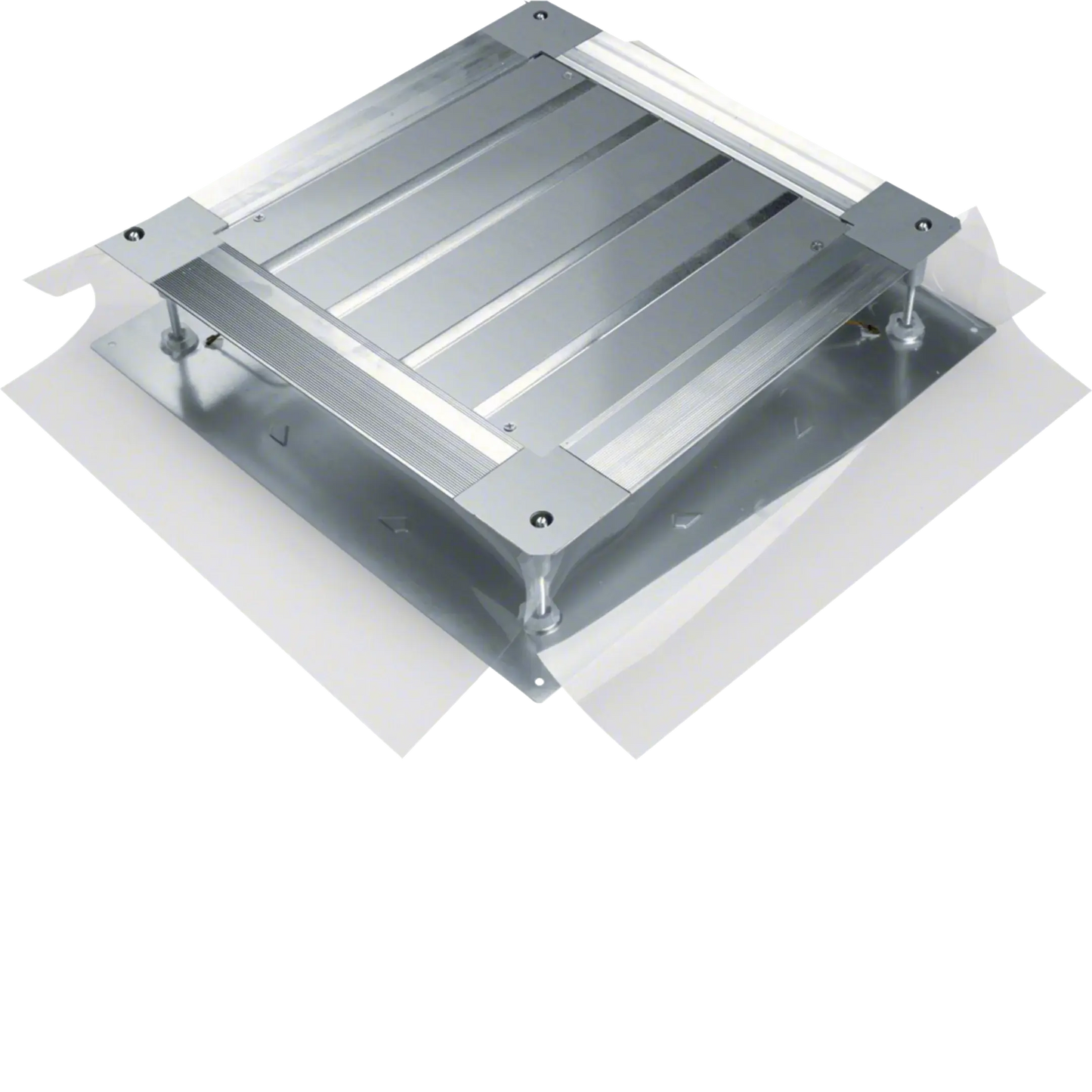 Universal-Bodendose mit Bodenblech Größe 3 498x498x(215-265)mm | Hager