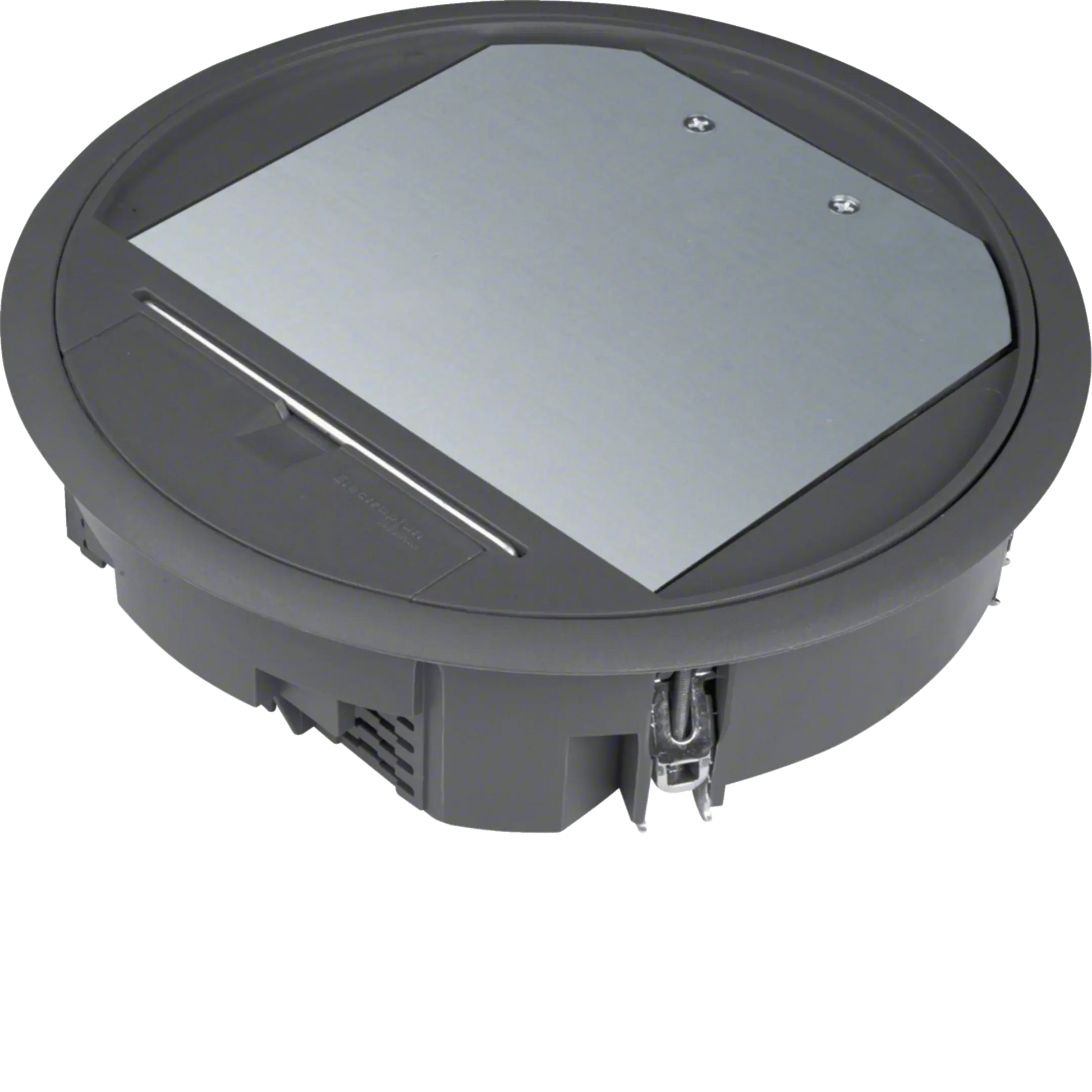 Versorgungseinheit R06 rund 215mm für 5mm Bodenbelag aus Polyamid tiefschwarz | Hager