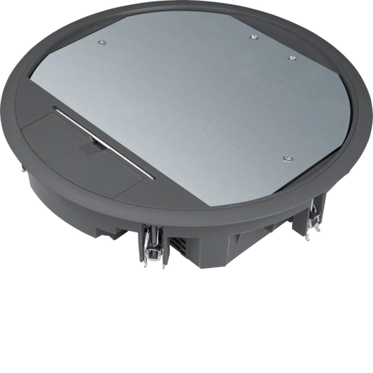 Versorgungseinheit R10 rund 275mm für 5mm Bodenbelag aus Polyamid tiefschwarz | Hager