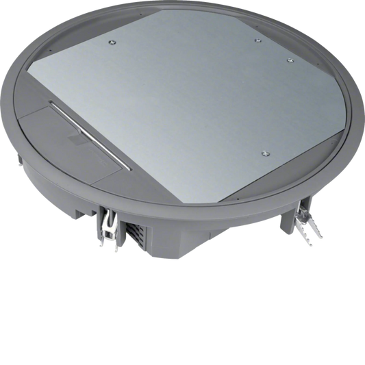 Versorgungseinheit R12 rund 306mm für 5mm Bodenbelag aus Polyamid eisengrau | Hager