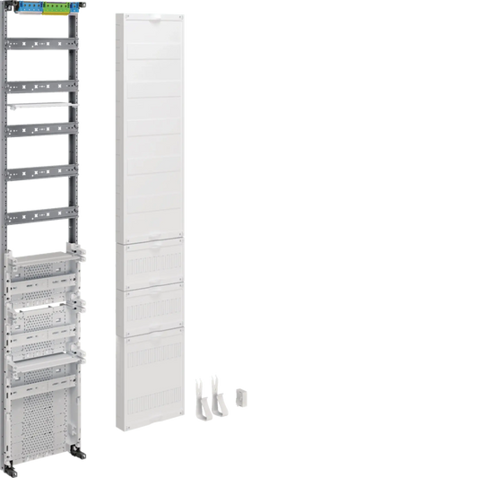 Verteilerfeld, univers Z, Höhe 1350mm, 5-reihig, 1-feldig, m. RfZ u. APZ unten | Hager