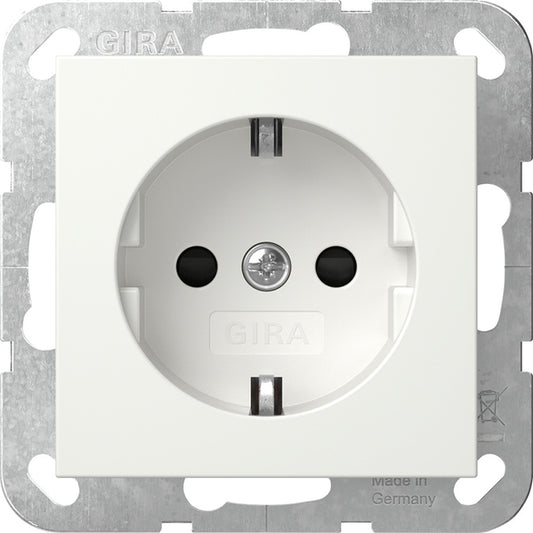 Gira SCHUKO-Steckdose 445303 Shutter Reinweiß glänzend
