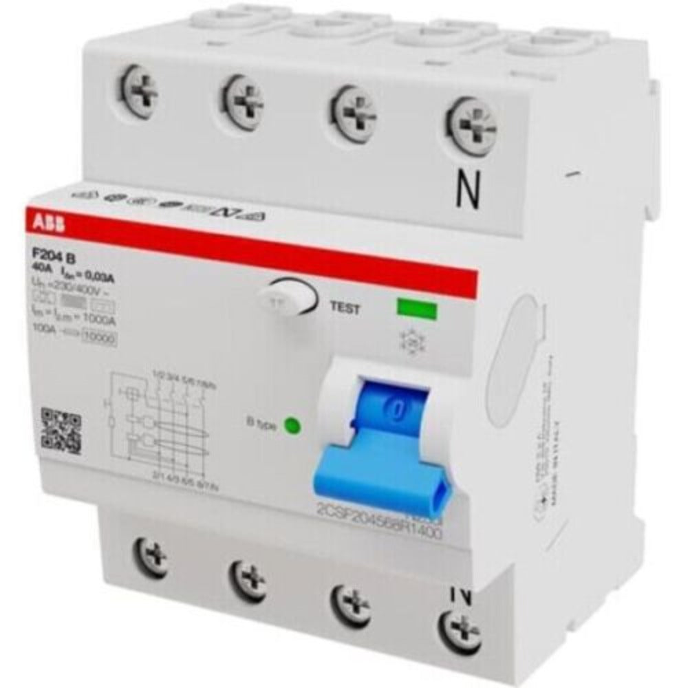 ABB FI-Schutzschalter Typ B 4P 40A,30 F204B-40/0,03-4TE 2CSF204568R1400 | ABB